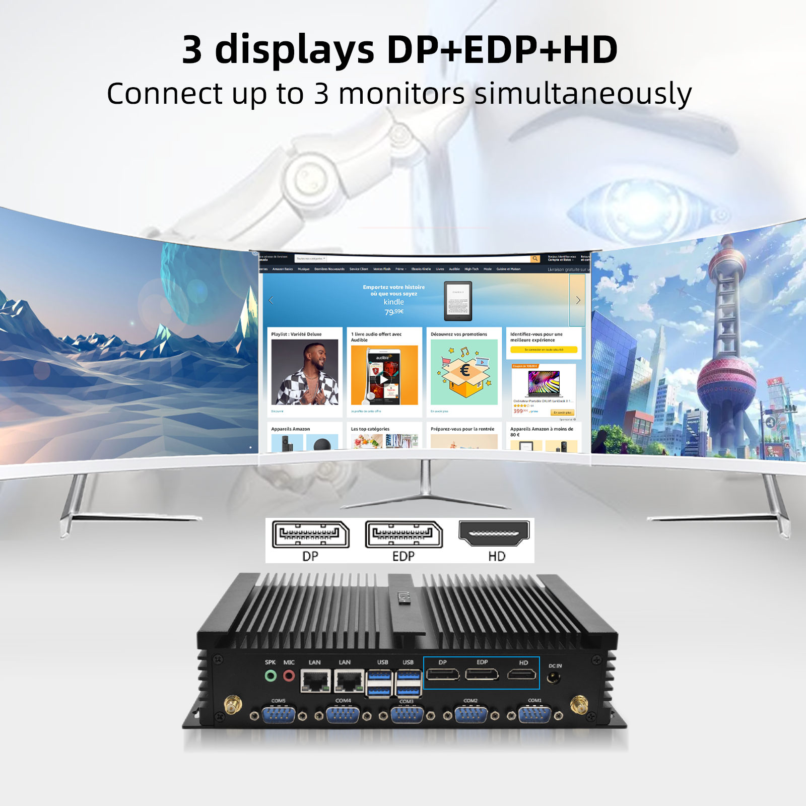 i7 8550U Fanless Mini PC Dual  - Commercial Printing Factory reseña y precio