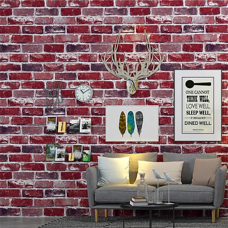 Vintage Red Brick Wallpaper Se - Commercial Wallpaper Printing reseña y precio