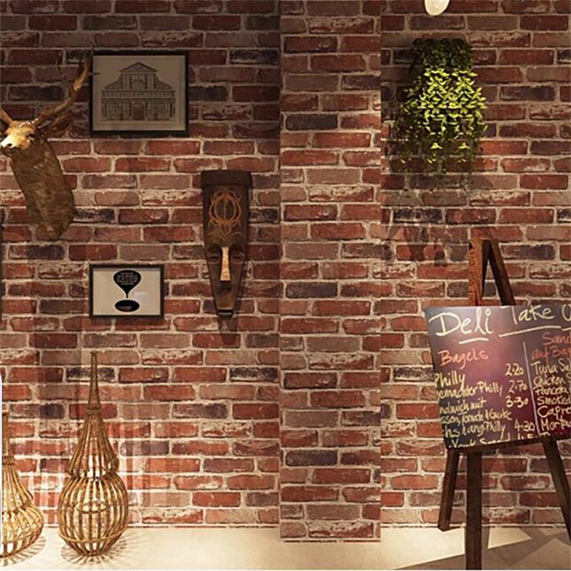 Vintage Red Brick Wallpaper Se - Commercial Wallpaper Printing reseña y precio